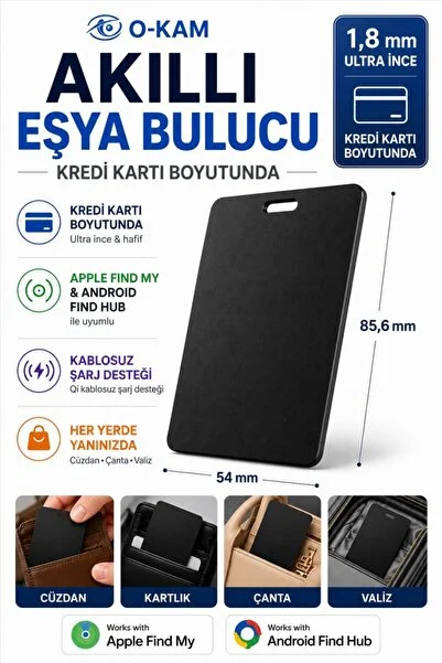 OK110 Akıllı Kart Tipi Konum Takip Cihazı iOS ve Android Uyumlu AirCard