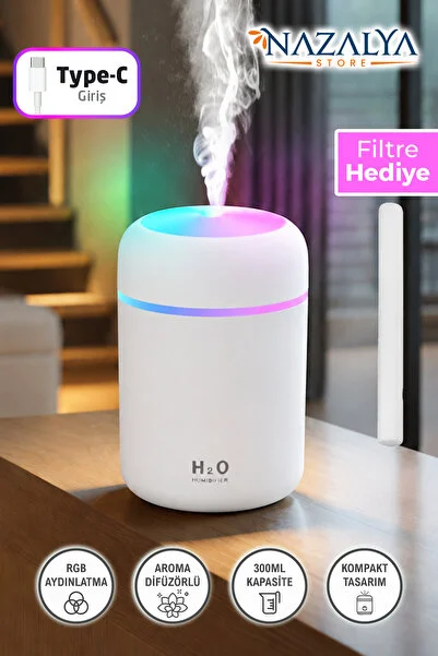 300 ml Ulrasonik Ledli Hava Nemlendirici Buhar Makinesi Ve Aroma Difüzörü